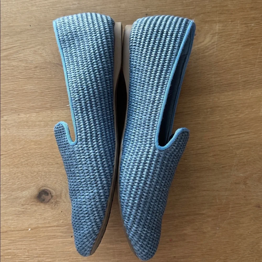 Birdies THE STARLING in Blue Raffia Size 8.5